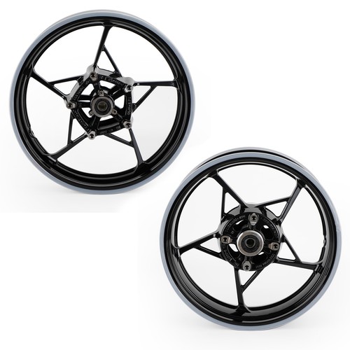 Black front rear wheel - black, &