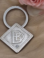Sterling Silver 'BD' Keyring