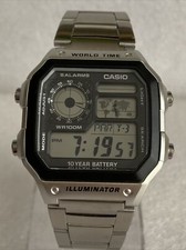Casio Mens Illuminator Bracelet Watch. AE-1200WH.