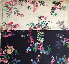 50cm x 50cm Square Ribbon Rose Cream or Navy Cath Kidston Lightweight Fabric new