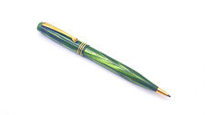 VINTAGE WATERMAN INK VUE CLUTCH PENCIL IN GREEN STREAK USES 1.18 MM LEAD REFILLS