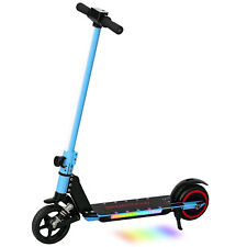 SPORTNOW Folding Electric Scooter w/ LED Lights and Display, Blue