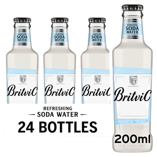 Britvic soda water glass - water,