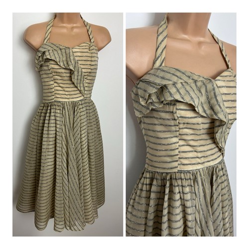 Vintage 1950s beige grey - beige,