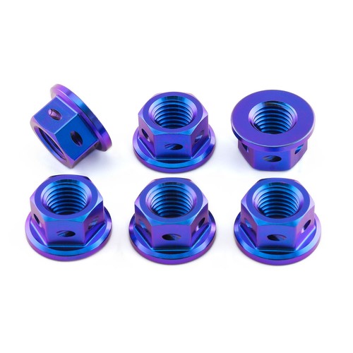 Titanium sprocket nuts m10 - titanium,