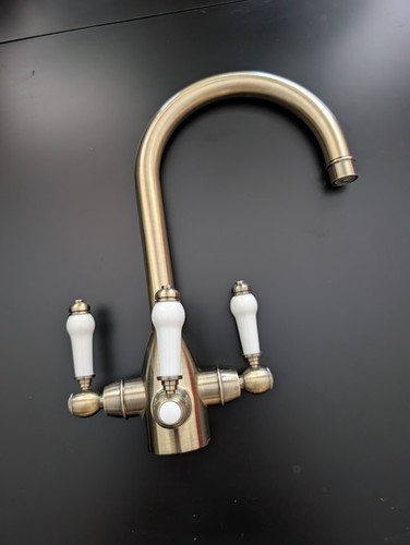 Antique brass way water - antique, 3-way