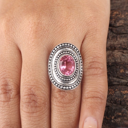 Pink tourmaline gemstone 925 - pink,