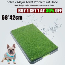 Pet Dog Toilet Mat Indoor Restroom Training Grass Potty Pad Loo Tray Large Puppy