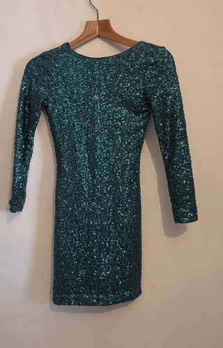 Divided green sequin - h&m, dress