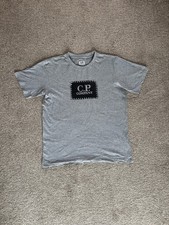 Grey CP Company Box Logo Style Tee Junior Age 14