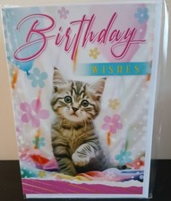 CUTE CAT FEMALE MALE BIRTHDAY