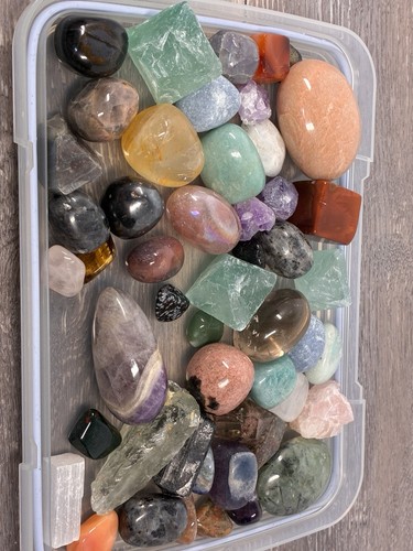 Crystal polished rocks - crystal, tumbled