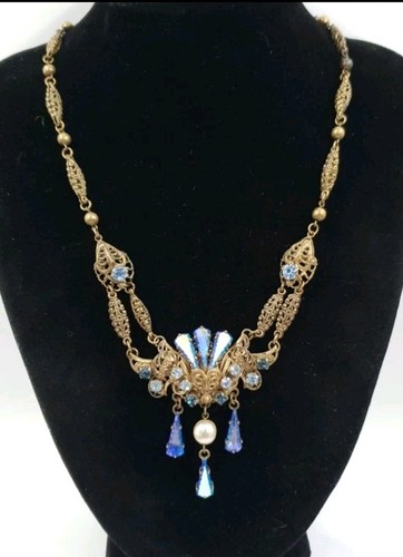 Bohemian glass festoon - glass,