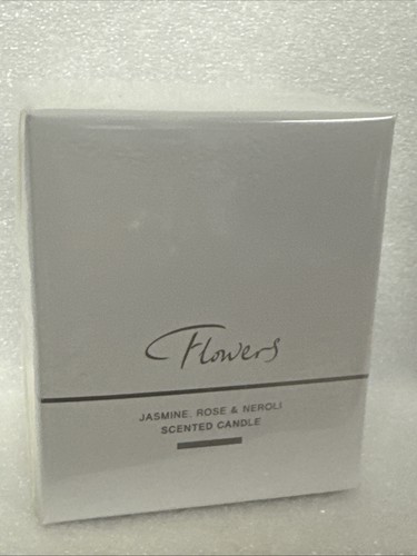 White company flowers candle - white,