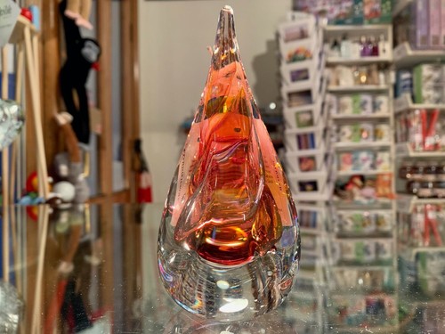 Crystal glass trio paperweight - trio,