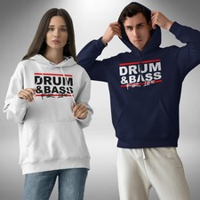 Drum & Bass Adult Hoodie For Life Jungle Old Skool DNB Inspired Small to 3XL