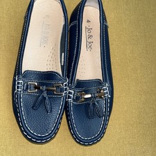 Navy leather tassel - navy,