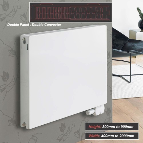 Flat double panel convector - flat,