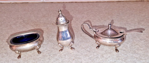 Vintage silver plate - vintage, mustard