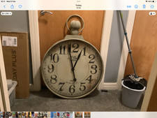 old station type clock 100cm h 70cm w in working condition, too high for my new 