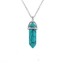 Natural Quartz Chakra Crystal Healing Gemstone Pendant Yoga Reiki Necklace