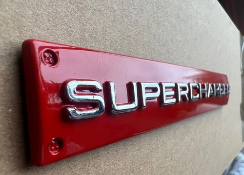 New supercharged chrome badge - new,