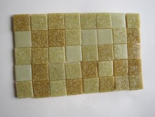 Loose 3/4" (2 cms) square Glass Mosaic Tiles - 40 pieces - Sand
