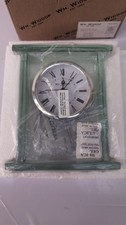 WM.WIDDOP Quartz Glass Silver Bezel Table Clock W2706