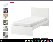 ikea malm single white bed