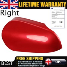 AFTERMARKET RED DOOR WING MIRROR COVER CAP RIGHT DRIVERS SIDE FOR TOYOTA YARIS