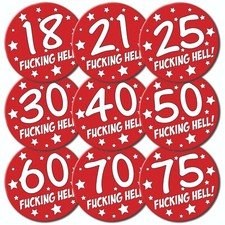 Funny Rude Birthday Age badges