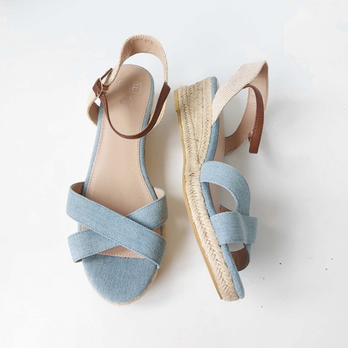Denim espadrille sandals - f&f,