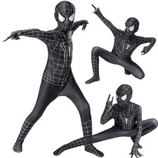 Kids SpiderMan Boys Miles Morales Tobey Maguire Outfits Jumpsuit Cosplay Costume