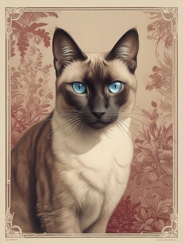 Siamese cat vintage - cat,