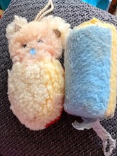 Two vintage baby toys rattles - two,