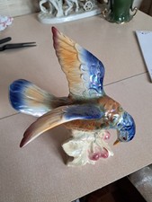 RARE 1950s Jema Holland Lustre Blue Bird Ornament = No 415 Excellent Condition.