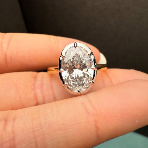 Carat oval cut lab created - 3,