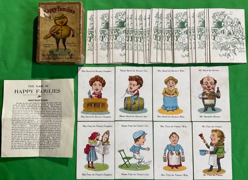 Old antique happy families - old,
