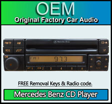Mercedes MF2297 CD player, Mercedes SLK R170 car stereo + radio code and keys