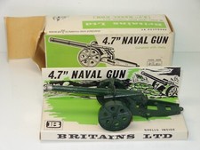 BRITAINS 9730 MILITARY NAVAL GUN 4.7"  (404)