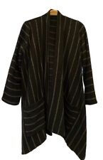 TUTTA NATURA Cotton/Wool Jacket. Black/Grey Stripe. S. Good Condition £10