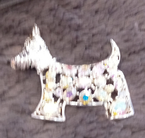 Scottie dog brooch silver - scottie,