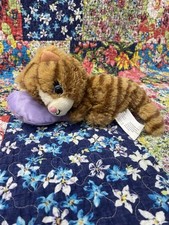 Barbie Ginger Tabby Cat Soft Toy Blue Eyes Kitten 8” Plush Mattel 2017
