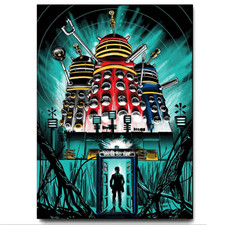 Dr Who and the Daleks Vintage Artwork Peter Cushing Printed on Sheet Metal Sign