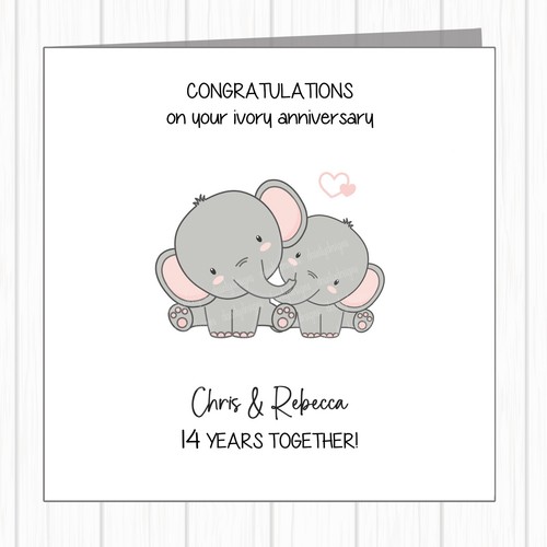 Personalised 14th wedding - 14th,