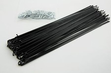 100x 50’s,60’s 70’s RACING BIKE BLACK SPOKES & NIPPLES CHOICE 300mm OR 294mm