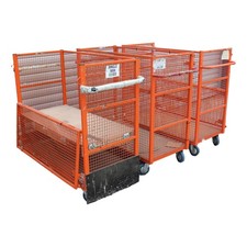 3 Drop Side Heavy Duty Industrial Stock Parcel Storage Mesh Sided Truck Trolley