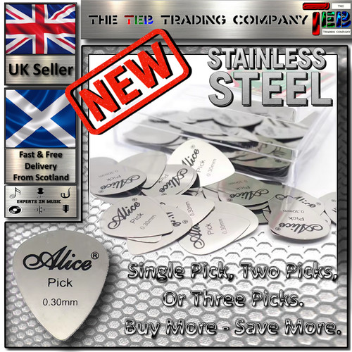 Stainless steel guitar picks - steel,