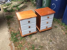 1 X Pair(2) 3-drawer Pine