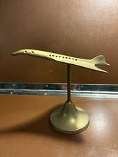 Concorde - Solid Brass Mounted Model - 7 inches Long -British Airways/Air France